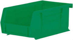 Akro-Mils - 10 Lb. Load Capacity, 7-3/8" Deep, Green Polymer Hopper Stacking Bin - 3" High x 4-1/8" Wide x 7-3/8" Long - Exact Tooling