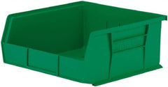 Akro-Mils - 50 Lb. Load Capacity, 10-7/8" Deep, Green Polymer Hopper Stacking Bin - 5" High x 11" Wide x 10-7/8" Long - Exact Tooling