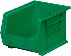 Akro-Mils - 50 Lb. Load Capacity, 10-3/4" Deep, Green Polymer Hopper Stacking Bin - 7" High x 8-1/4" Wide x 10-3/4" Long - Exact Tooling