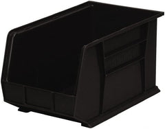 Akro-Mils - 60 Lb. Load Capacity, 18" Deep, Black Polymer Hopper Stacking Bin - 10" High x 11" Wide x 18" Long - Exact Tooling