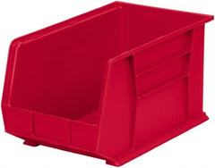 Akro-Mils - 60 Lb. Load Capacity, 18" Deep, Red Polymer Hopper Stacking Bin - 10" High x 11" Wide x 18" Long - Exact Tooling