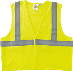 Ergodyne - Size S/M Flame Resistant/Retardant Lime Mesh General Purpose Vest - 36 to 44" Chest, ANSI/ISEA 107, Hook & Loop Closure, 2 Pockets, Polyester - Exact Tooling