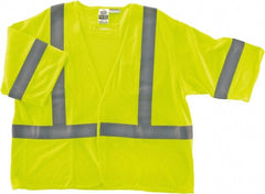 Ergodyne - Size L/XL Flame Resistant/Retardant Lime Mesh General Purpose Vest - 44 to 52" Chest, ANSI/ISEA 107, Hook & Loop Closure, 2 Pockets, Polyester - Exact Tooling