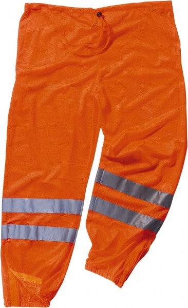 Ergodyne - Size 2X/3XL Polyester High-Visibility Pants - Drawstring Closure, No Pockets, 48" Waist, 35.5" Inseam, Orange - Exact Tooling