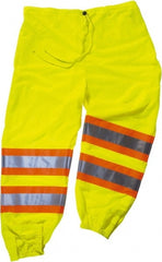 Ergodyne - Size 2X/3XL Polyester High-Visibility Pants - Drawstring Closure, No Pockets, 48" Waist, 35.5" Inseam, Lime - Exact Tooling
