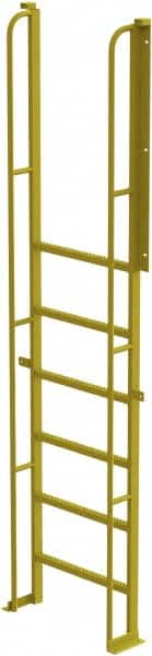 TRI-ARC - 112" 7 Step Configurable Crossover Ladder - 90° Incline, 1,000 Lb Capacity, 70" Platform Height, 30" Base Width x 15" Base Depth, Perforated Tread - Exact Tooling