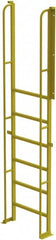 TRI-ARC - 112" 7 Step Configurable Crossover Ladder - 90° Incline, 1,000 Lb Capacity, 70" Platform Height, 30" Base Width x 15" Base Depth, Perforated Tread - Exact Tooling