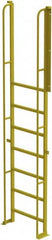 TRI-ARC - 132" 9 Step Configurable Crossover Ladder - 90° Incline, 1,000 Lb Capacity, 90" Platform Height, 30" Base Width x 15" Base Depth, Perforated Tread - Exact Tooling