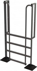 TRI-ARC - 82" 4 Step Configurable Rooftop Ladder - 90° Incline, 500 Lb Capacity, 40" Platform Height, 52-1/4" Base Width x 26" Base Depth, Perforated Tread - Exact Tooling