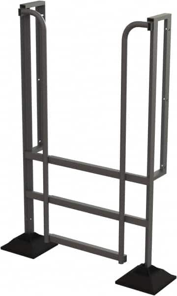 TRI-ARC - 72" 3 Step Configurable Rooftop Ladder - 90° Incline, 500 Lb Capacity, 30" Platform Height, 52-1/4" Base Width x 26" Base Depth, Perforated Tread - Exact Tooling