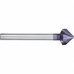 Magafor - 8.3mm Head Diam, 5/16" Shank Diam, 90° Cobalt Countersink - 3-3/8" OAL, Single End, Straight Shank, Right Hand Cut - Exact Tooling