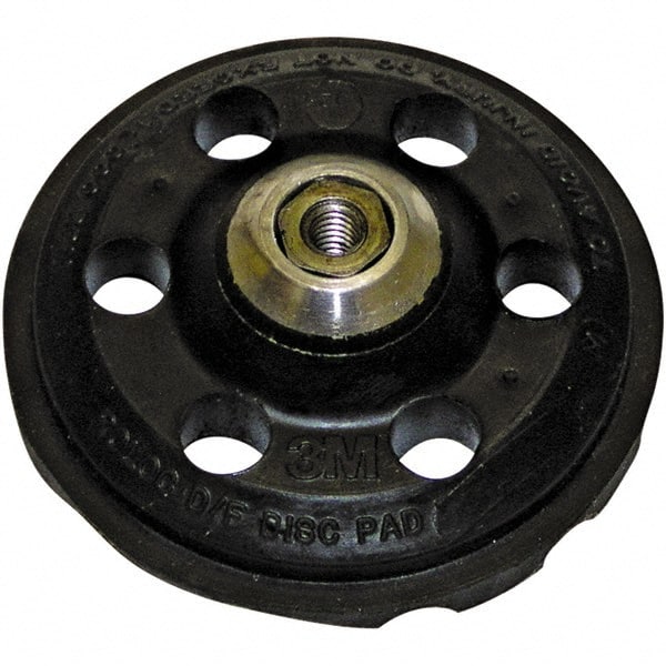 3M - 3" Diam Disc Backing Pad - 1/4" Shank Diam, Hard Density, 12,000 RPM, Roloc TS Compatible - Exact Tooling