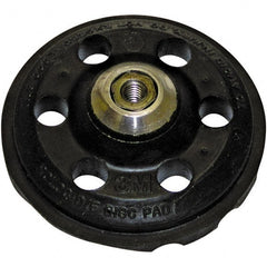 3M - 3" Diam Disc Backing Pad - 1/4" Shank Diam, Hard Density, 12,000 RPM, Roloc TS Compatible - Exact Tooling