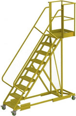 TRI-ARC - 132" 9 Step Configurable Cantilever Ladder - Supported, 300 Lb Capacity, 90" Platform Height, 30" Base Width x 97" Base Depth, Perforated Tread - Exact Tooling