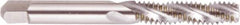 Regal Cutting Tools - 9/16-12 UNC 3 Flute 3B Bottoming Spiral Flute Tap - High Speed Steel, Bright Finish, 3-19/32" OAL, Right Hand Flute, Right Hand Thread, H3 - Exact Tooling