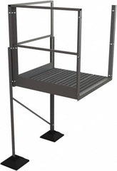 TRI-ARC - 50" 5 Step Turn Platform - Rooftop, 500 Lb Capacity, 50" Platform Height, 52-3/4" Base Width x 40" Base Depth, Serrated - Exact Tooling