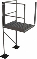 TRI-ARC - 60" 6 Step Turn Platform - Rooftop, 500 Lb Capacity, 60" Platform Height, 52-3/4" Base Width x 40" Base Depth, Serrated - Exact Tooling