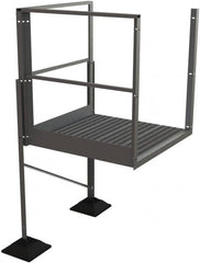 TRI-ARC - 40" 4 Step Turn Platform - Rooftop, 500 Lb Capacity, 40" Platform Height, 52-3/4" Base Width x 40" Base Depth, Serrated - Exact Tooling