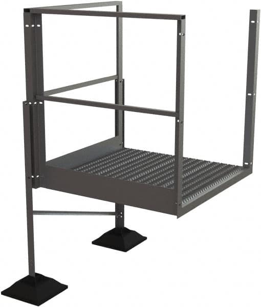TRI-ARC - 30" 3 Step Turn Platform - Rooftop, 500 Lb Capacity, 30" Platform Height, 52-3/4" Base Width x 40" Base Depth, Serrated - Exact Tooling