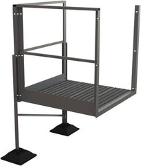 TRI-ARC - 30" 3 Step Turn Platform - Rooftop, 500 Lb Capacity, 30" Platform Height, 52-3/4" Base Width x 40" Base Depth, Serrated - Exact Tooling