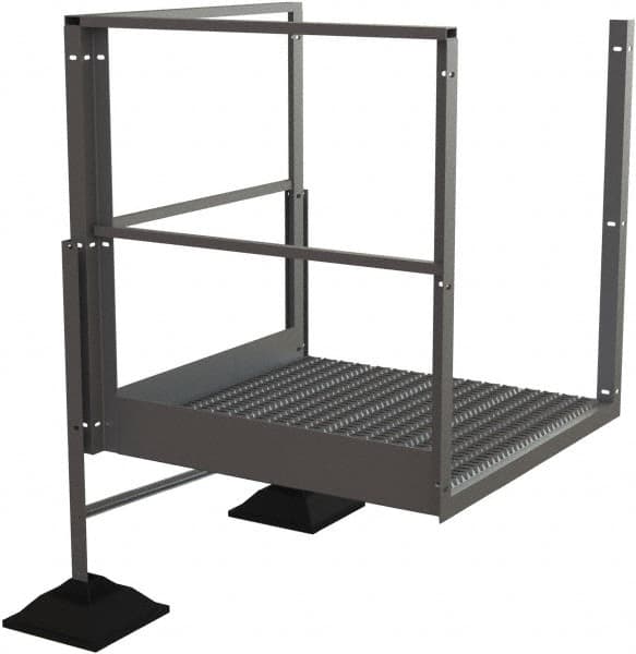 TRI-ARC - 20" 2 Step Turn Platform - Rooftop, 500 Lb Capacity, 20" Platform Height, 52-3/4" Base Width x 40" Base Depth, Serrated - Exact Tooling