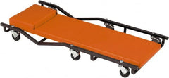 Whiteside - 570 Lb Capacity, 6 Wheel Creeper - Steel, 40" Long x 3-3/4" High x 17" Wide - Exact Tooling