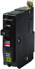 Square D - 15 Amp, 240 VAC, 1 Pole, Bolt On Miniature Circuit Breaker - 14-8 AWG - Exact Tooling