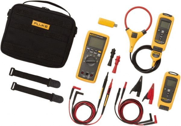 Fluke - 9 Piece, FC Series Wireless Multimeter Kit - 1,000 Volt Max, LCD Display - Exact Tooling