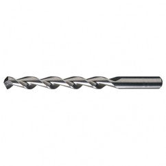 #22 RHS / RHC HSS 135 Degree Split Point Deep Hole Parabolic Drill - Bright - Exact Tooling