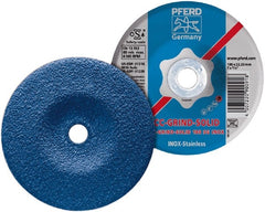 PFERD - 46 Grit, 7" Wheel Diam, 7/8" Arbor Hole, Type 27 Depressed Center Wheel - Aluminum Oxide - Exact Tooling