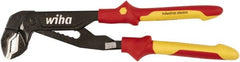 Wiha - 10" OAL, 2" Max Capacity, Water Pump Tongue & Groove Pliers - Straight Straight, Soft Grip Handles - Exact Tooling