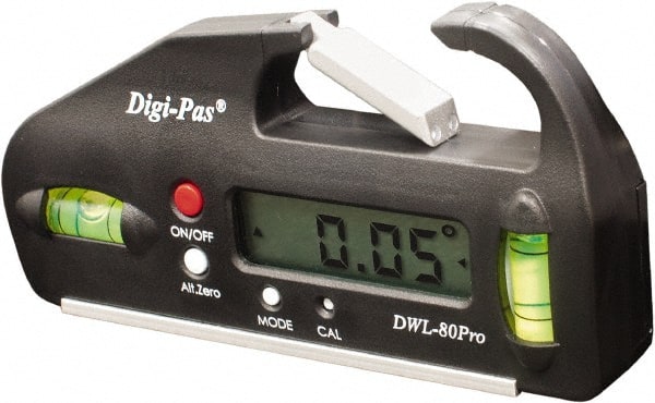 Digi-Pas - 90° Max Measurement Electronic Inclinometer - Pocket Sized, Digital - Exact Tooling