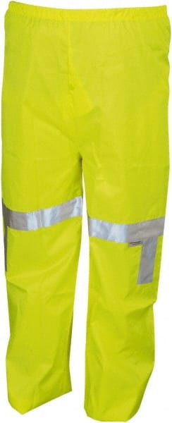 MCR Safety - Size XL, High Visibility Lime, Rain Pants - No Pockets - Exact Tooling