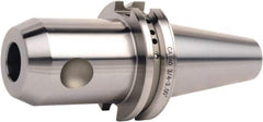 Accupro - CAT40 Dual Contact Taper Shank 1" Hole End Mill Holder/Adapter - 2-23/64" Nose Diam, 4" Projection, Through-Spindle & DIN Flange Coolant - Exact Tooling