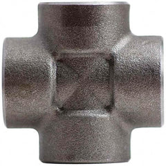 Merit Brass - Black Pipe Fittings; Type: Cross ; Fitting Size: 1-1/4 (Inch); End Connections: Female NPT ; Classification: 3000 ; Material: Carbon Steel ; Finish/Coating: Mill/Oil - Exact Tooling