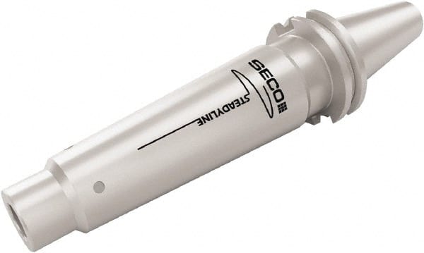 Seco - Combimaster 29.5mm CAT40 Taper Shank Milling Tip Insert Holder & Shank - 159mm Projection, 1.65" Neck Diam, M12 Neck Thread, 23mm Nose Diam, 253.4mm OAL, Steel Tool Holder - Exact Tooling