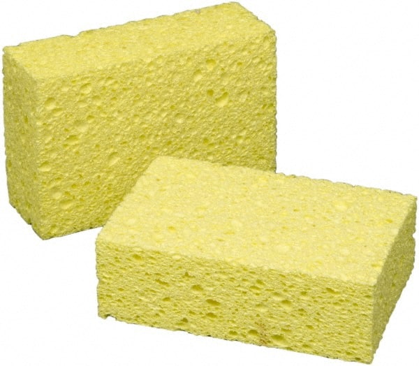 Ability One - 5-3/4" Long x 1-3/4" Wide x 1" Thick Scouring Sponge - Non-Abrasive, Yellow - Exact Tooling