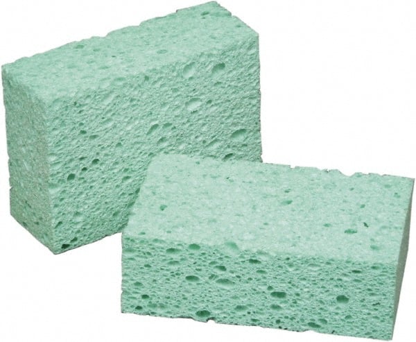 Ability One - 5-3/4" Long x 1-3/4" Wide x 1" Thick Scouring Sponge - Non-Abrasive, Green - Exact Tooling