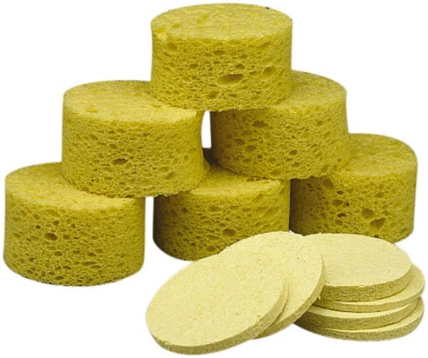 Ability One - 1-3/8" Long x 1" Wide x 1" Thick Scouring Sponge - Non-Abrasive, Tan - Exact Tooling