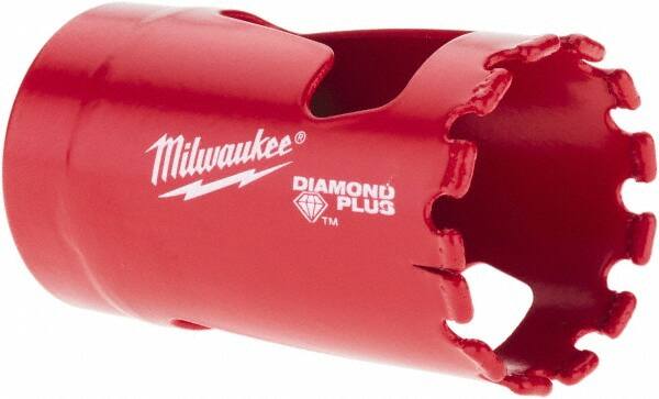 Milwaukee Tool - 1-1/8" Diam, 1-1/2" Cutting Depth, Hole Saw - Diamond Grit Saw, Continuous Edge - Exact Tooling