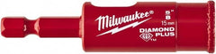 Milwaukee Tool - 5/8" Diam, 1-1/2" Cutting Depth, Hole Saw - Diamond Grit Saw, Continuous Edge - Exact Tooling