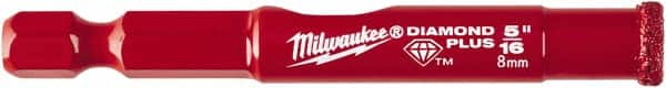 Milwaukee Tool - 5/16" Diam, 1-1/2" Cutting Depth, Hole Saw - Diamond Grit Saw, Continuous Edge - Exact Tooling