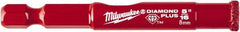 Milwaukee Tool - 5/16" Diam, 1-1/2" Cutting Depth, Hole Saw - Diamond Grit Saw, Continuous Edge - Exact Tooling