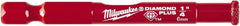 Milwaukee Tool - 1/4" Diam, 1-1/2" Cutting Depth, Hole Saw - Diamond Grit Saw, Continuous Edge - Exact Tooling