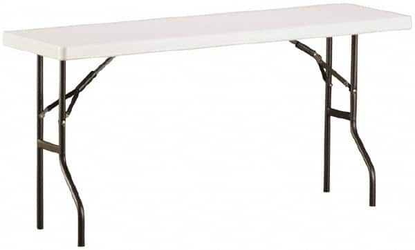 Ability One - 60" Long x 18" Wide x 29" High, Rectangular Folding Table - Platinum - Exact Tooling