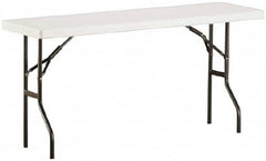 Ability One - 60" Long x 18" Wide x 29" High, Rectangular Folding Table - Platinum - Exact Tooling