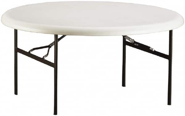 Ability One - 60" Wide x 29" High x 60" Diam, Round Folding Table - Platinum - Exact Tooling