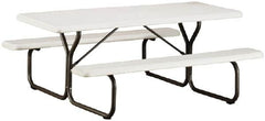 Ability One - 72" Long x 30" Wide x 29" High, Rectangular Folding Table with Fixed Legs - Platinum - Exact Tooling