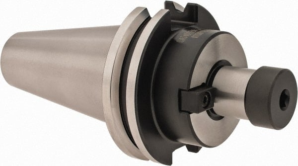 Iscar - CAT40 Taper Shank 3/4" Pilot Diam Shell Mill Holder - 1-3/8" Flange to Nose End Projection, Through-Spindle Coolant - Exact Tooling