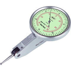Mahr - Dial Test Indicators; Maximum Measurement (Decimal Inch): 0.0150 ; Maximum Measurement (mm): 0.30 ; Dial Graduation (Decimal Inch): 0.000500 ; Dial Graduation (mm): 0.0127 ; Dial Reading: 15-0-15 ; Dial Diameter (Inch): 1.5 - Exact Tooling